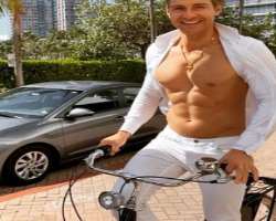 Jeremy also rides a bike whenever he finds time.